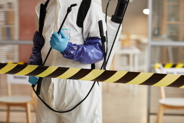Professional Blood Cleanup technician working in Bringhurst, IN